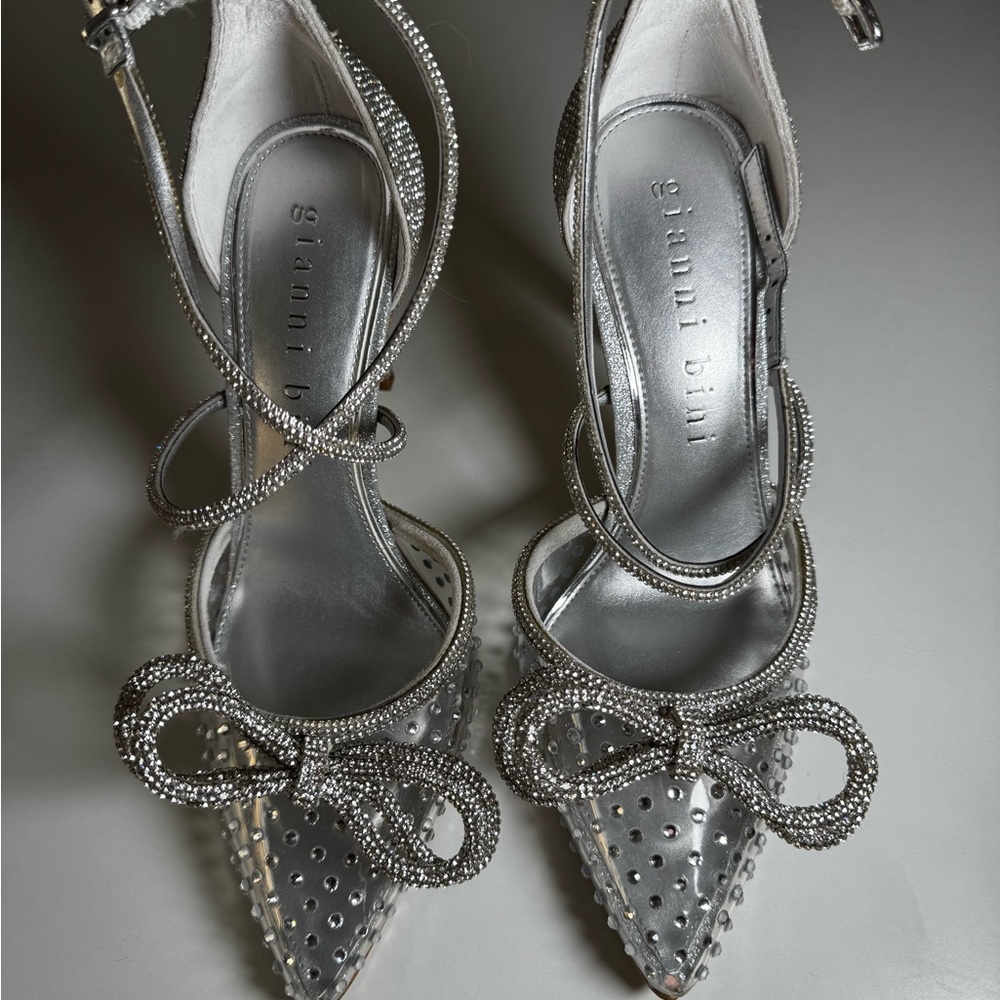 Gianni Bini Sparkling Silver Heels